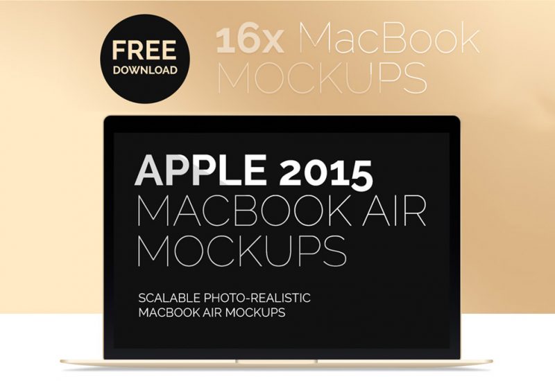 Free Mackbook Air PSD Mockups