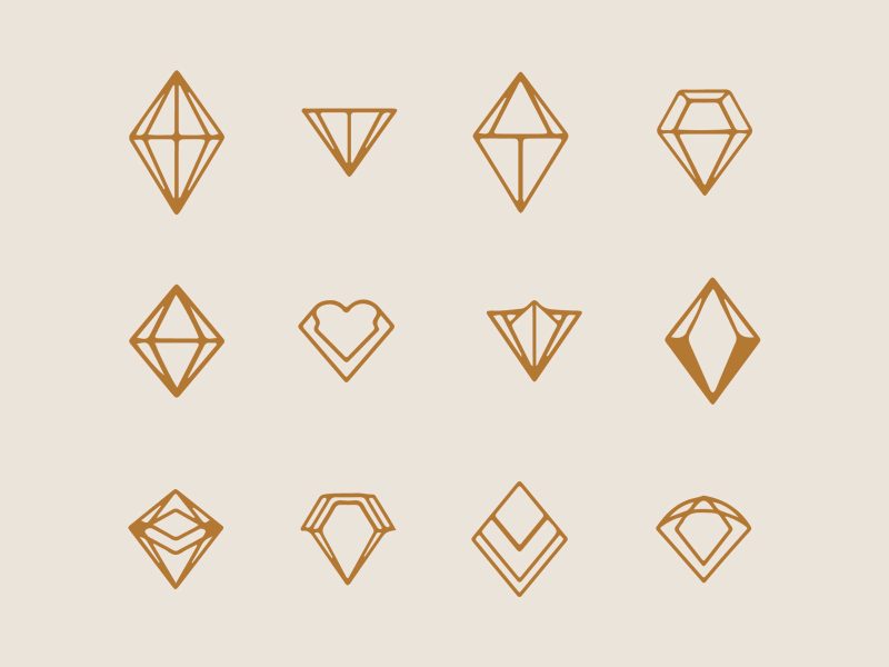 Vector Geometric Diamond Line Shapes