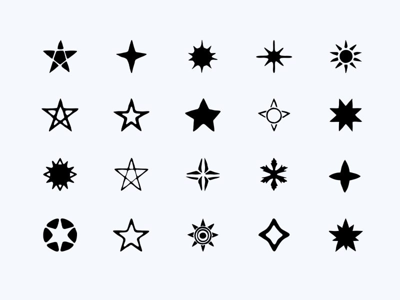 Hand Drawn Style Vector Stars Pack