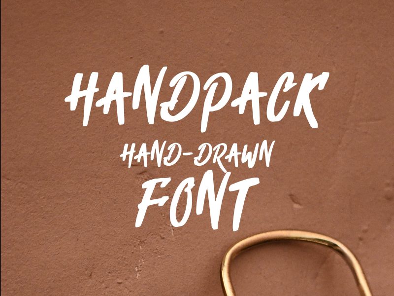 Handpack handdrawn font