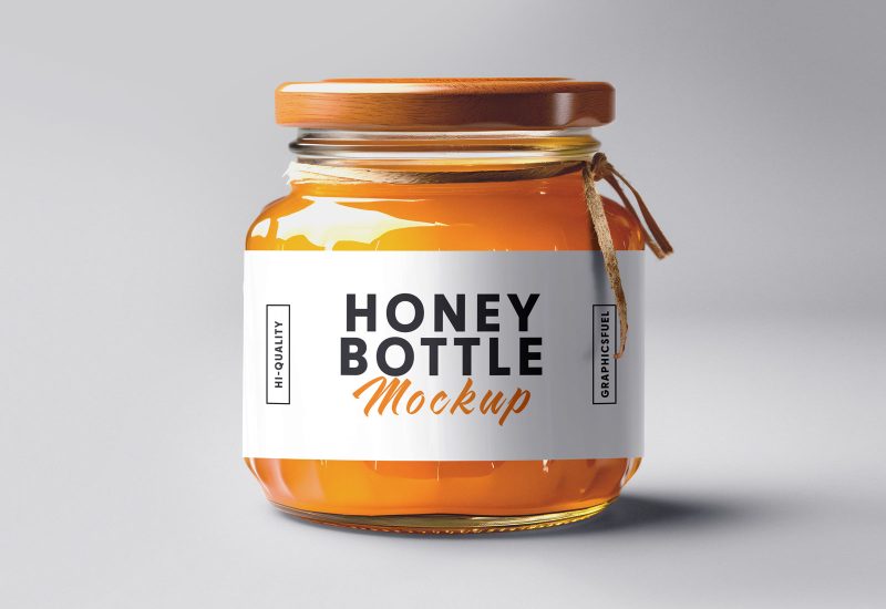 Honey bottle mockup