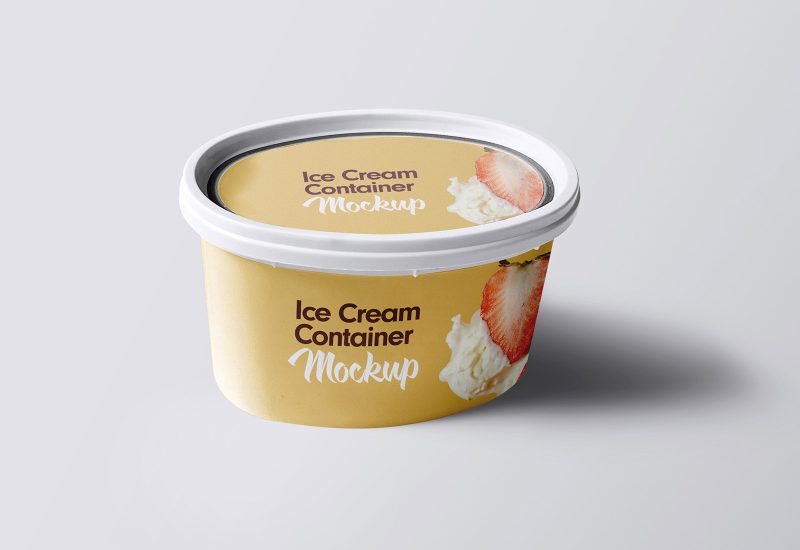 Ice cream container mockup template