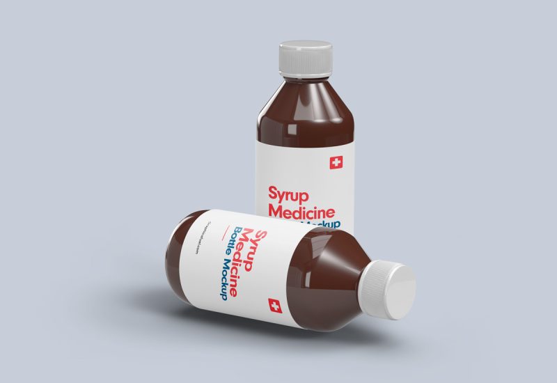 Syrup bottle mockup