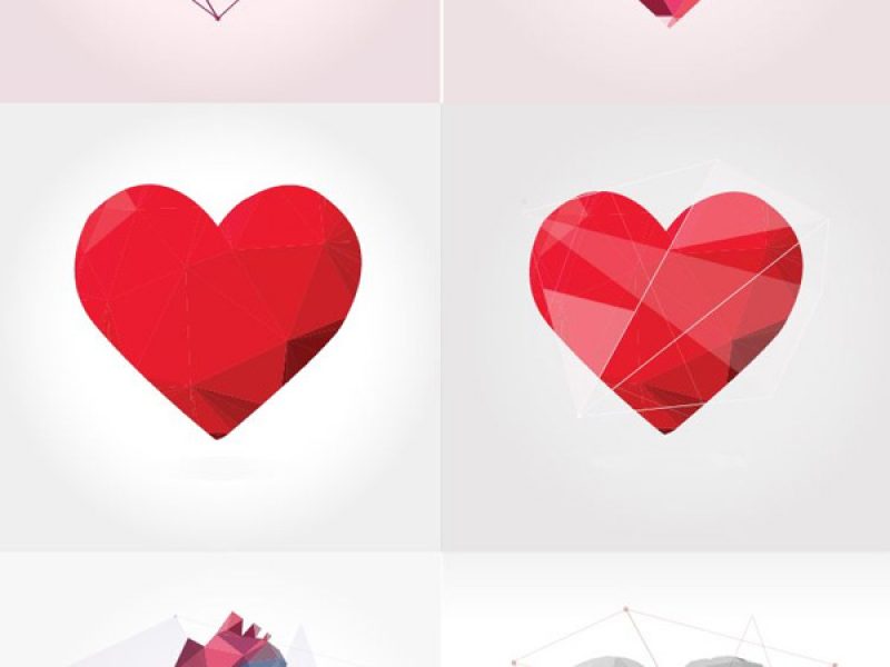 polygonal-hearts