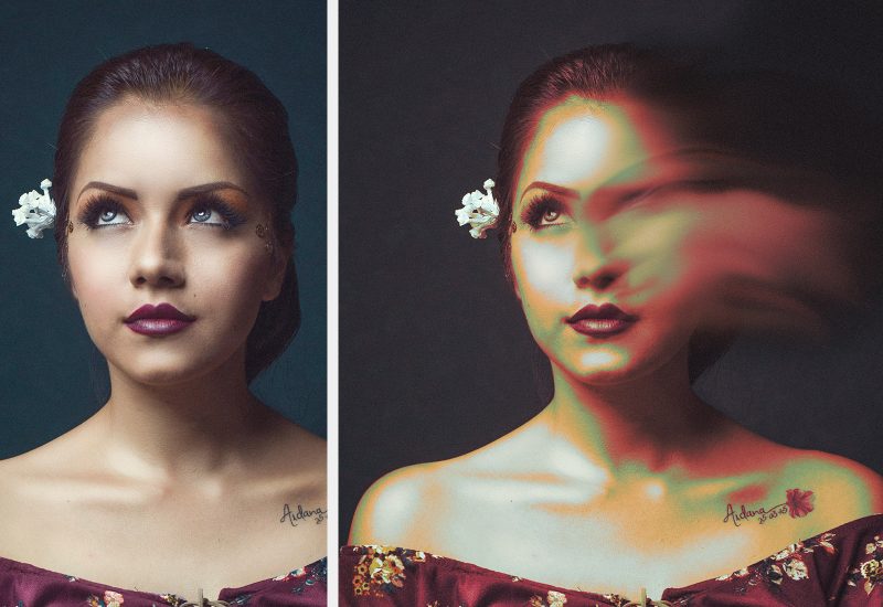 Portrait face blur effect