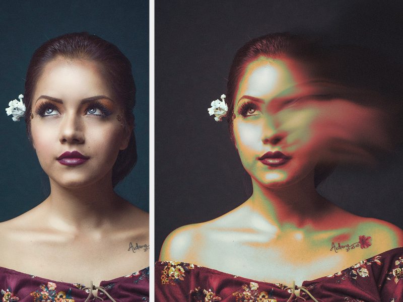 Portrait face blur effect
