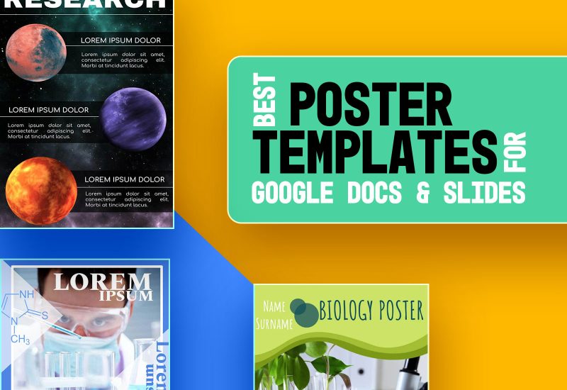 Poster templates for Google docs and slides