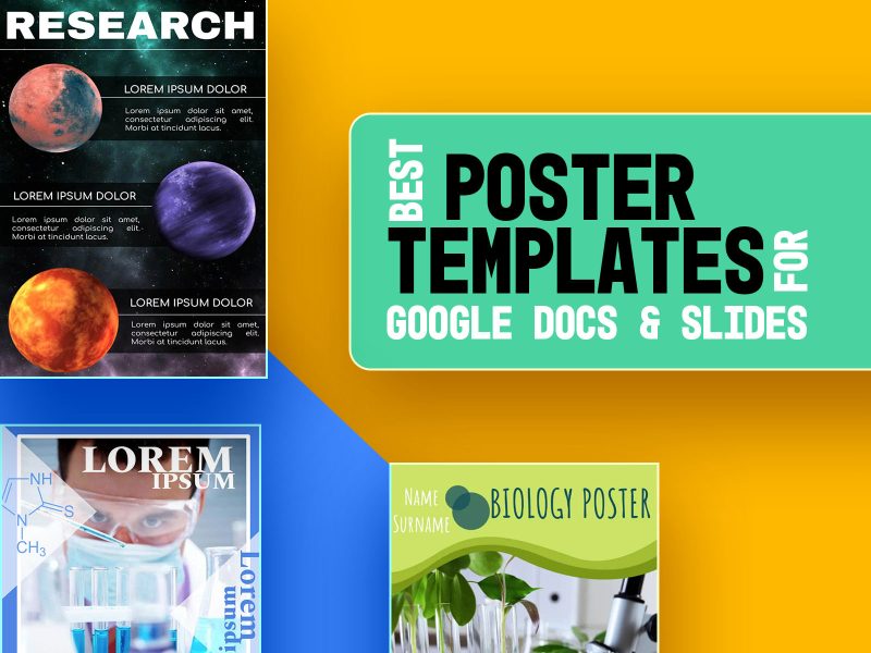 Poster templates for Google docs and slides