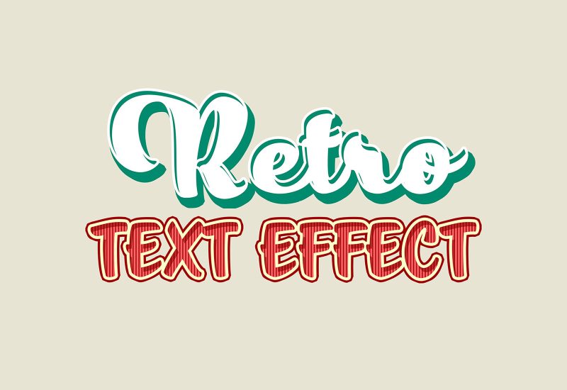 Photoshop Retro Text Effects