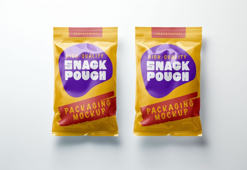 Snack Pouch Food Packaging Mockup
