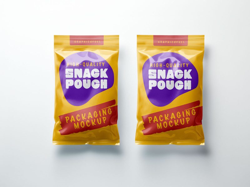 Snack Pouch Food Packaging Mockup