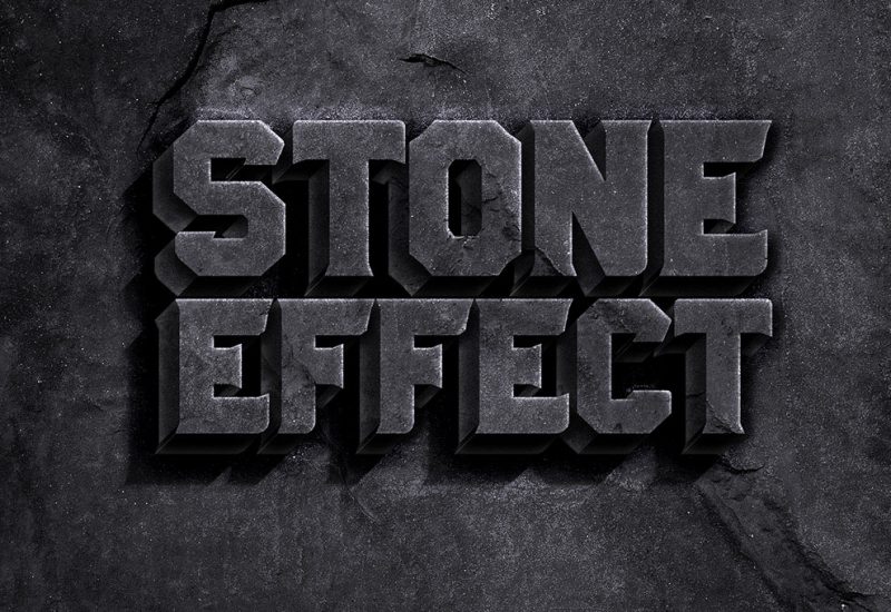 Rock Stone Text Effect PSD