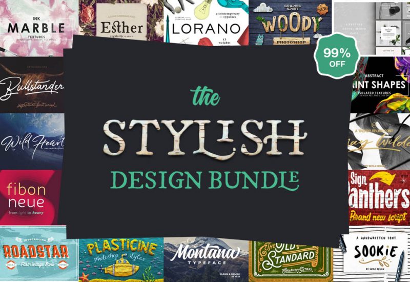 Stylish Fonts & Graphics Design Bundle