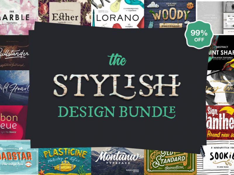 Stylish Fonts & Graphics Design Bundle