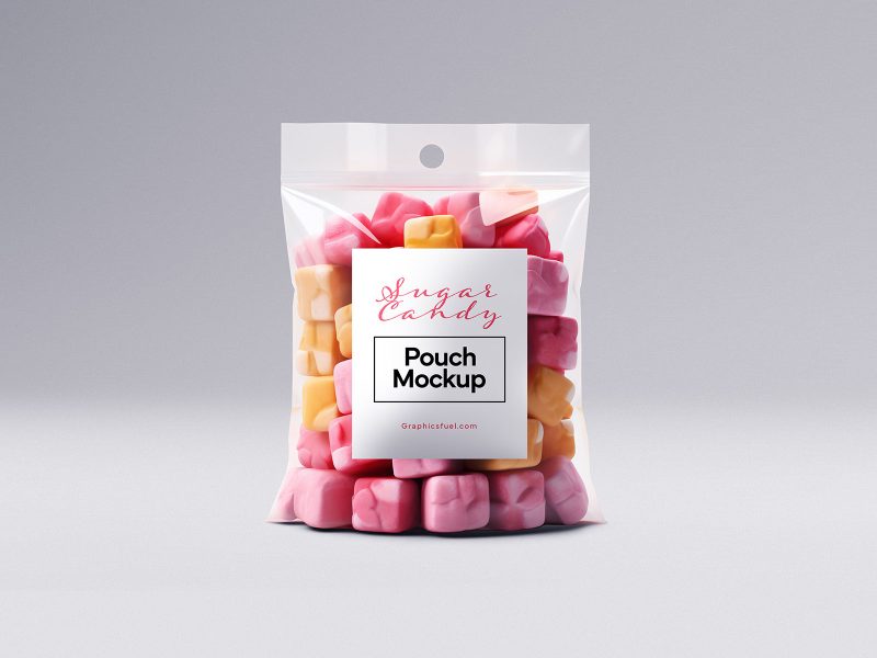 Free Sugar Candy Pouch Mockup