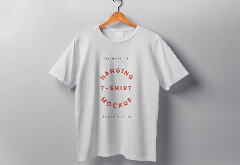 Hanging tshirt mockup