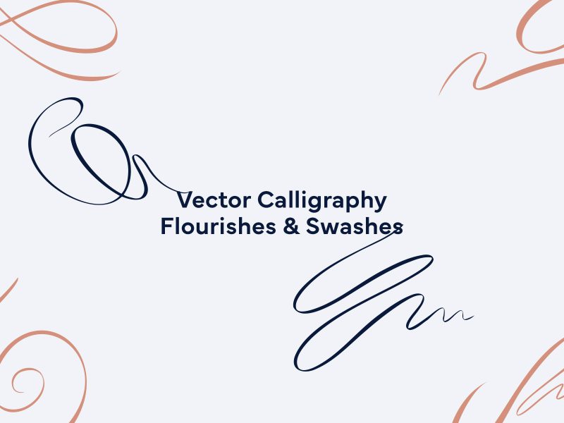 Vector decorative flourishes & swashes