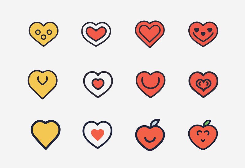 Vector Heart Icons