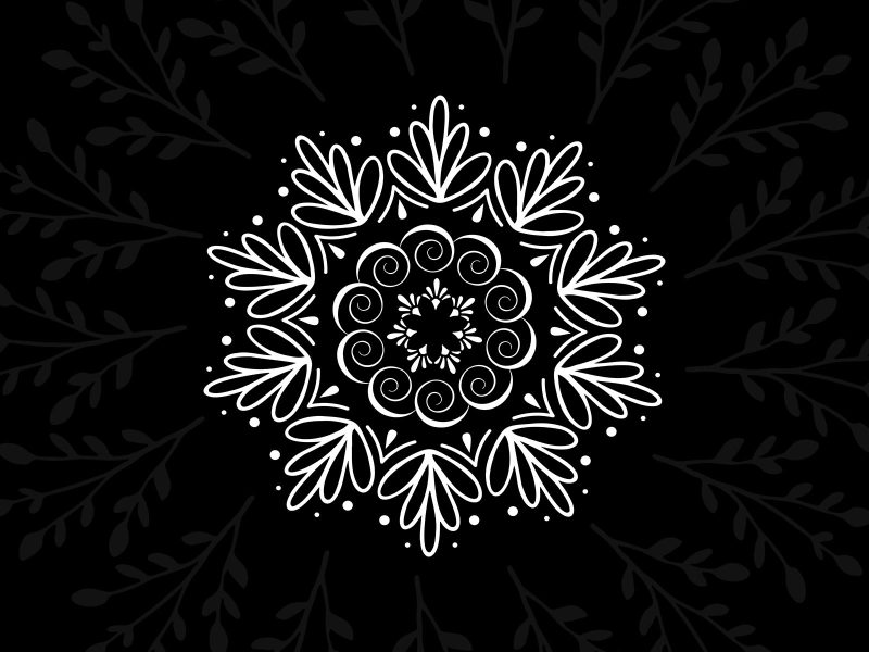 Vector mandala floral elements designs
