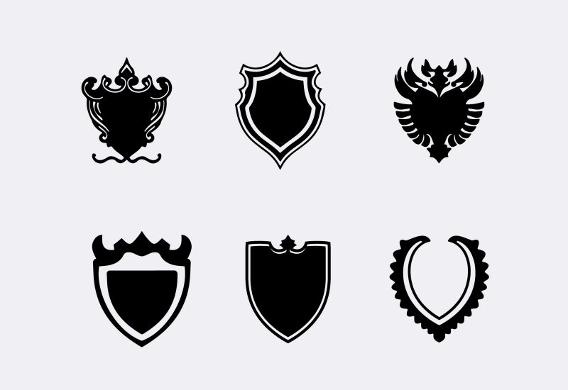 Vector Medieval Shields & Crests