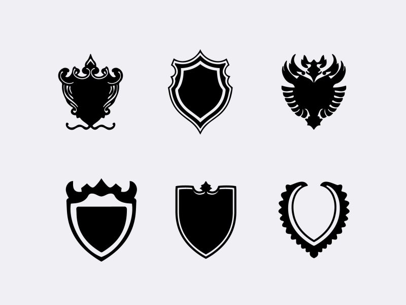 Vector Medieval Shields & Crests