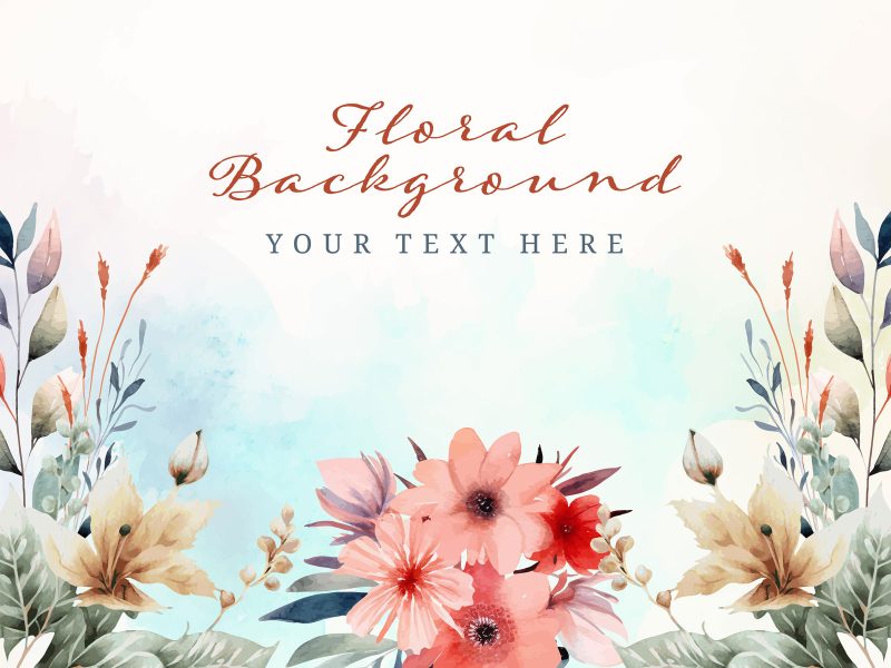 Vector Watercolor Floral Frames