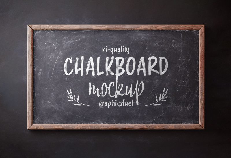 Wooden Chalkboard Mockup