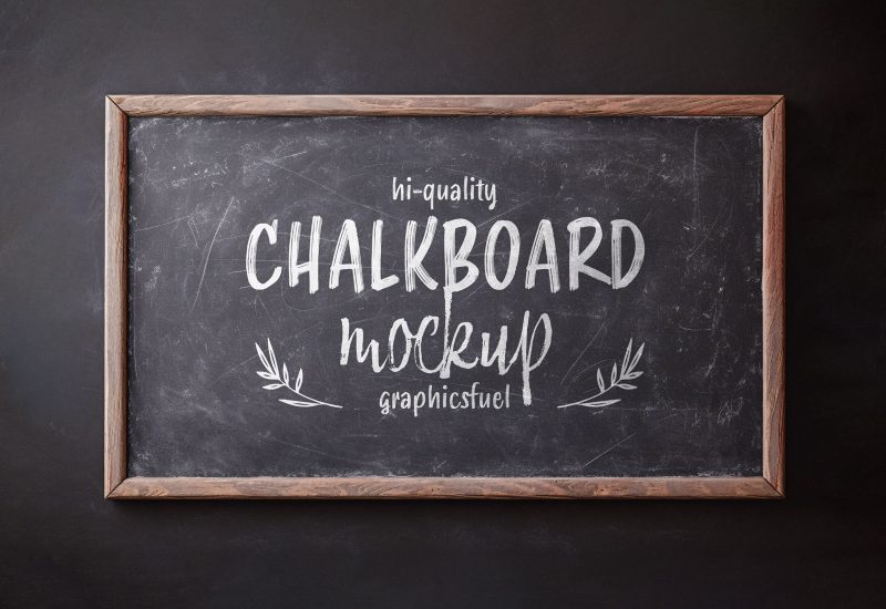 Wooden Chalkboard Mockup